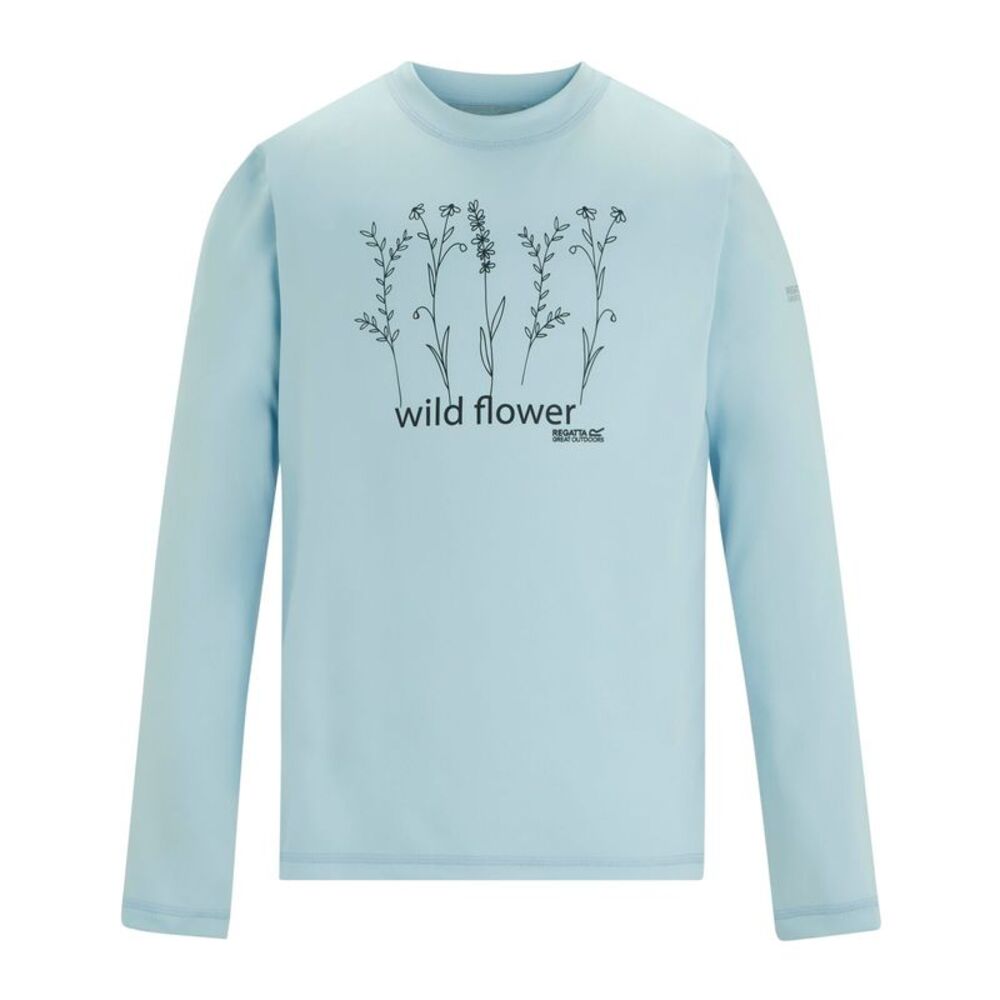 Regatta Childrens/Kids Alvarado Wild Flowers Long-Sleeved T-Shirt / Skyway